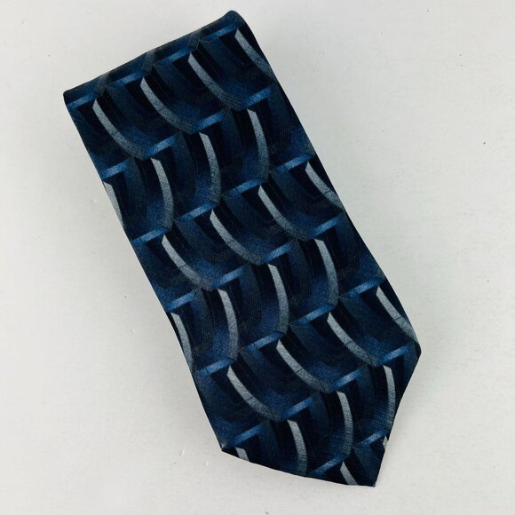 Stafford Blues Grays Necktie Tie 100% Imported Silk - Picture 1 of 5